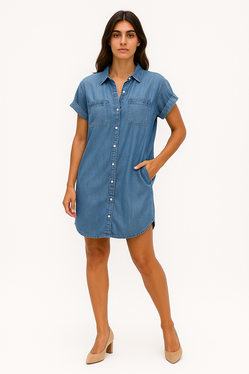 Kelly – Abito Donna in Denim Elegante e Versatile Blu