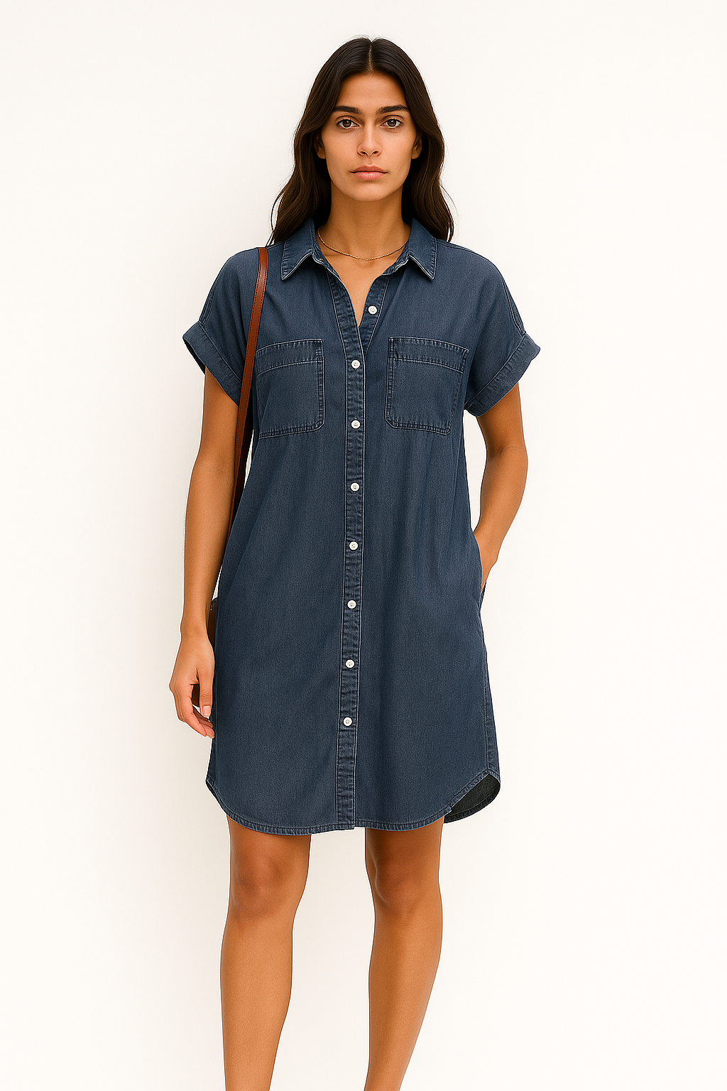 Kelly – Abito Donna in Denim Elegante e Versatile Blu scuro