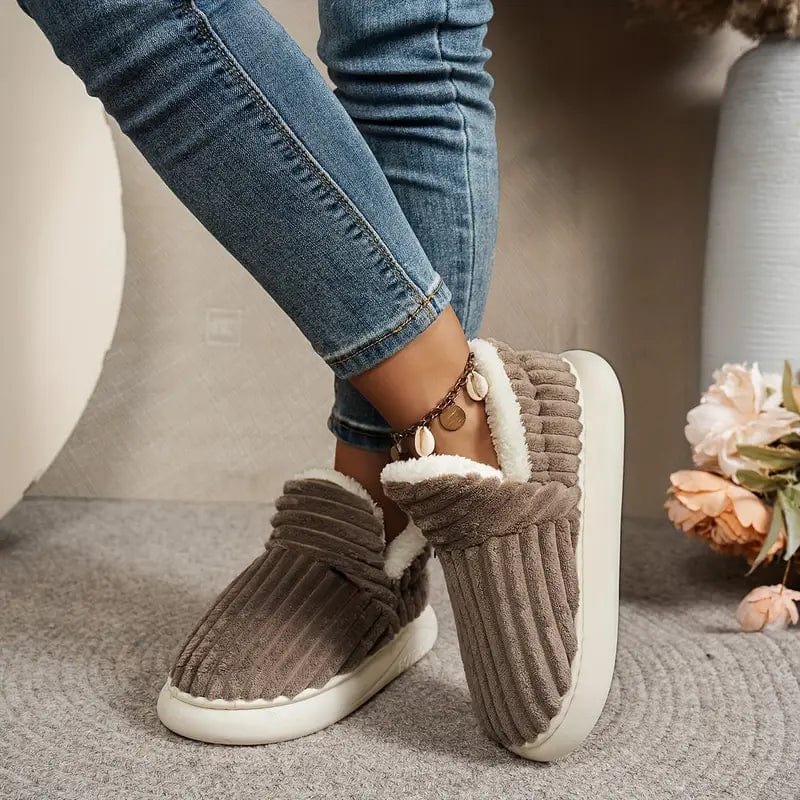 Kristel - Pantofola ultra confortevole unisex Marrone