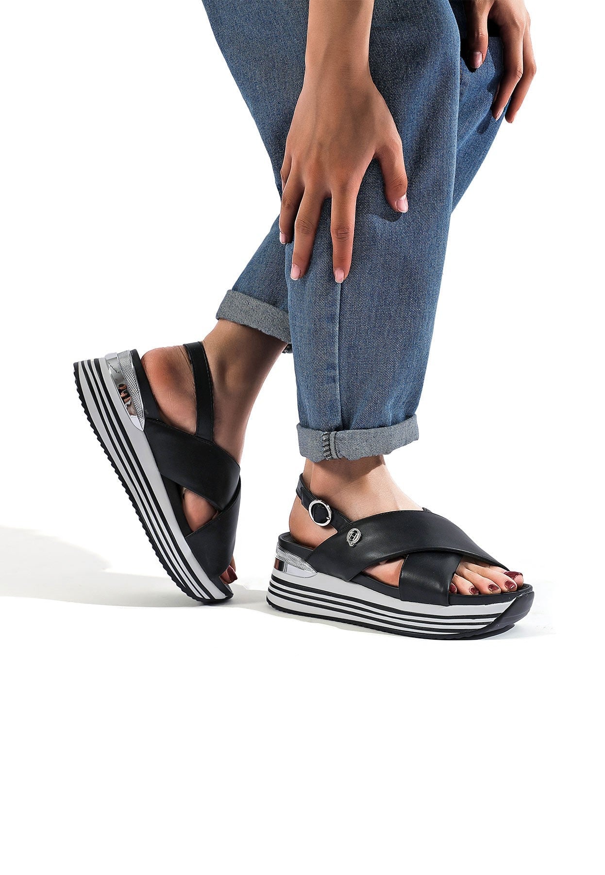 Lia - Sandali Donna in Ecopelle Eleganti e Comodi Nero