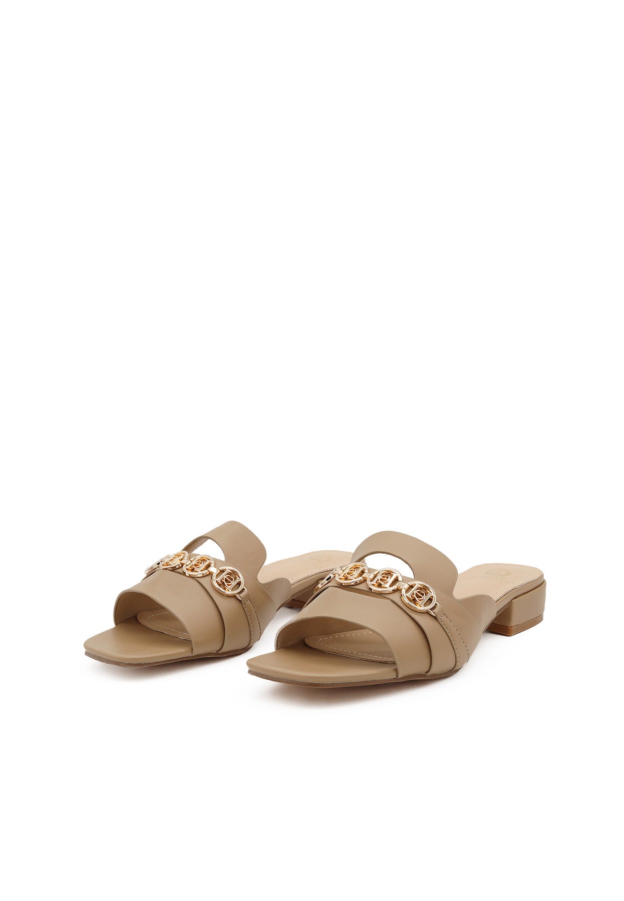 Loredana - Sandali Donna Eleganti con Dettagli Dorati Beige