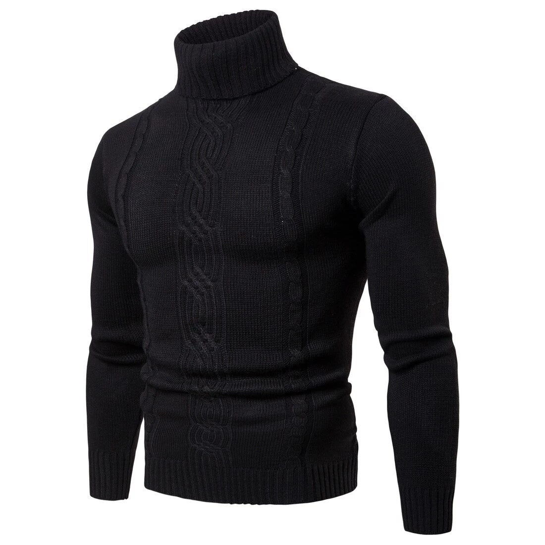Ludovico – Maglione Uomo Collo Alto Invernale A Trecce