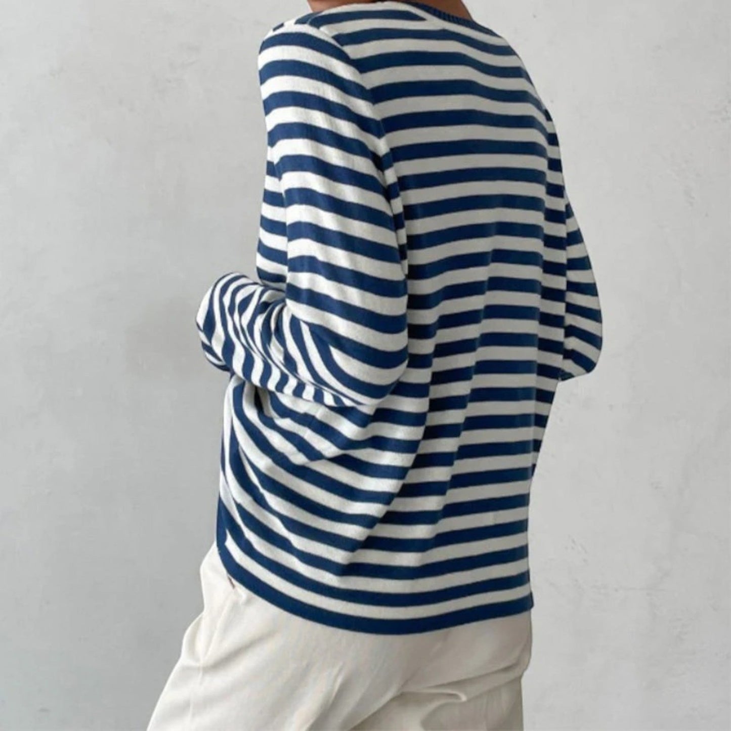 Umbra – Maglietta Classica a Righe Maniche Lunghe Donna