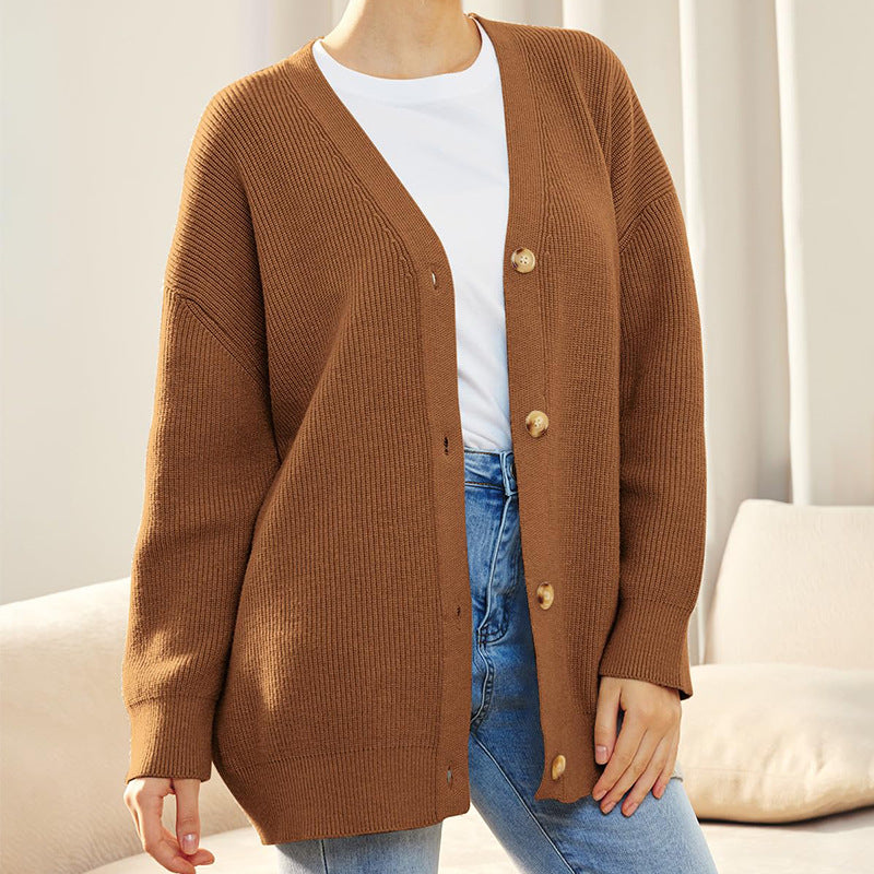 Greta - Cardigan Lungo Elegante con Bottoni