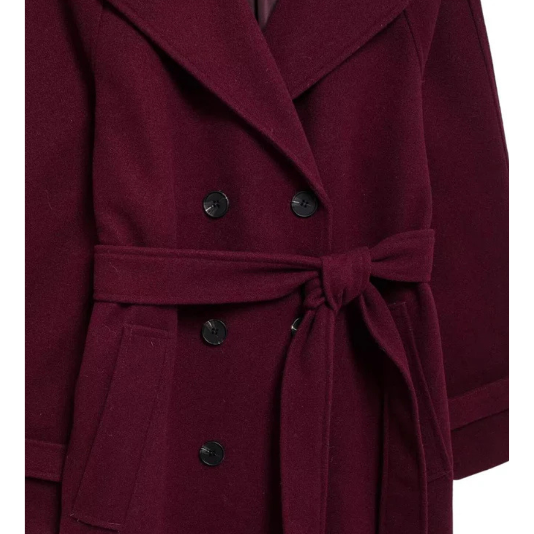 Eloisa - Cappotto bordeaux elegante da donna