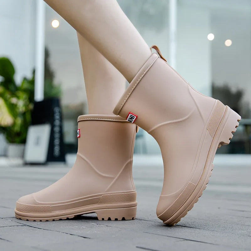 Monica – Stivali da Pioggia Donna Impermeabili ed Eleganti Cachi