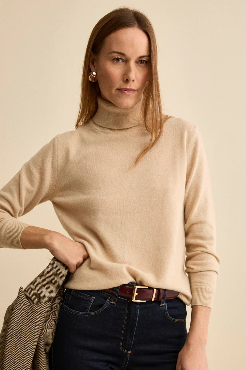 Nilla - Dolcevita Donna Lana Cashmere Elegante Sabbia