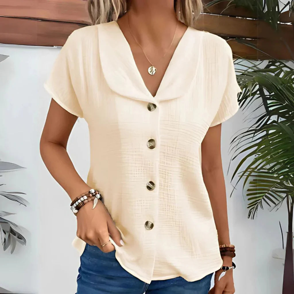 Ninetta – Elegante Camicetta Estiva da Donna Crema