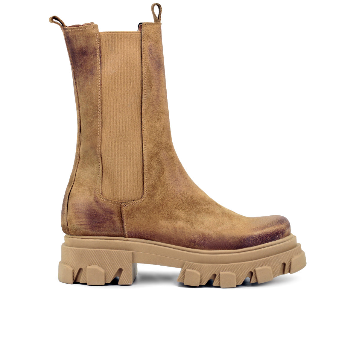 Noretta – Chelsea Boots Alti in Vera Pelle CUOIO