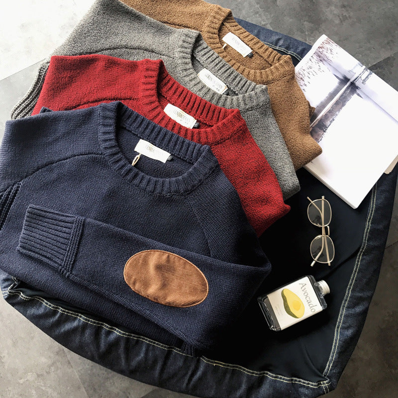 Duccio - Maglione Uomo Con Toppe Stile Classico