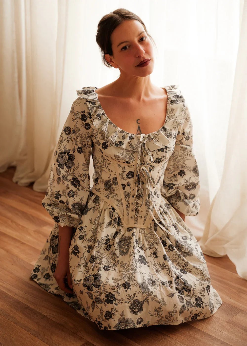 Rosetta - Abito Carmen Donna Elegante Femminile Moderno