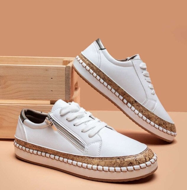 Pacifica – Sneakers con Fiori Ricamati Donna Bianco puro
