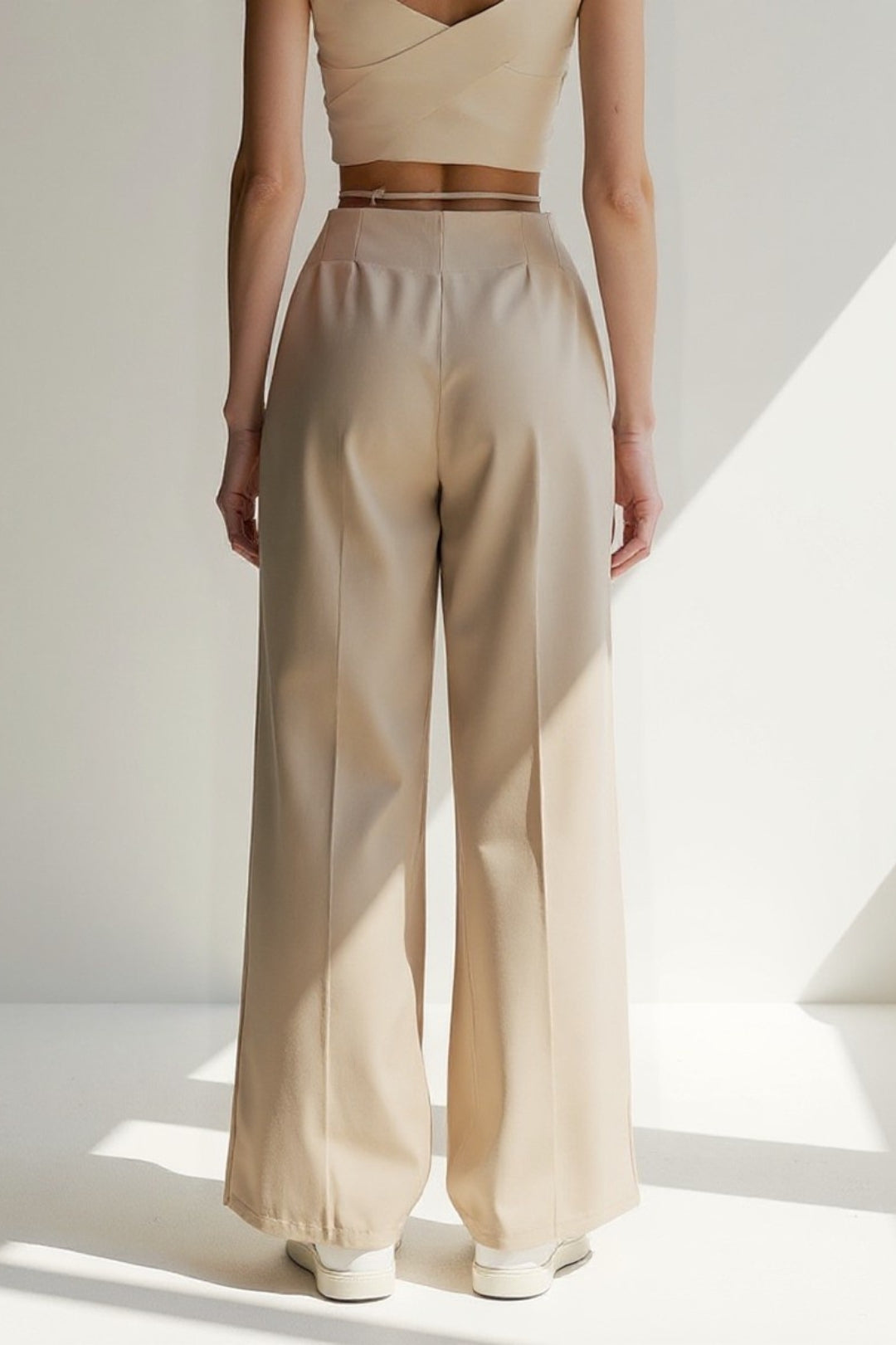 Vittoria – Pantaloni Palazzo con Cintura Sottile Eleganti Donna