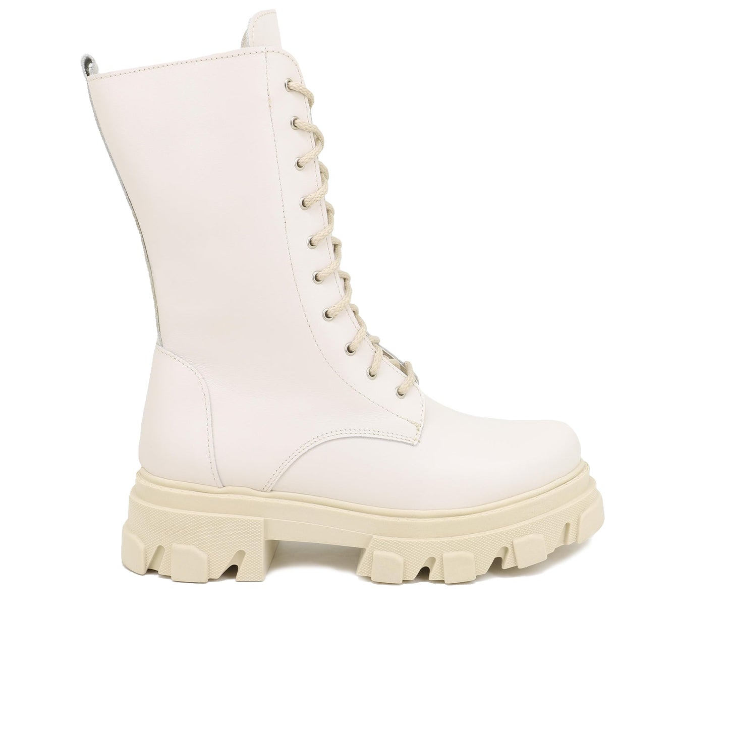 Raffa - Stivali invernali in vera pelle donna CREMA