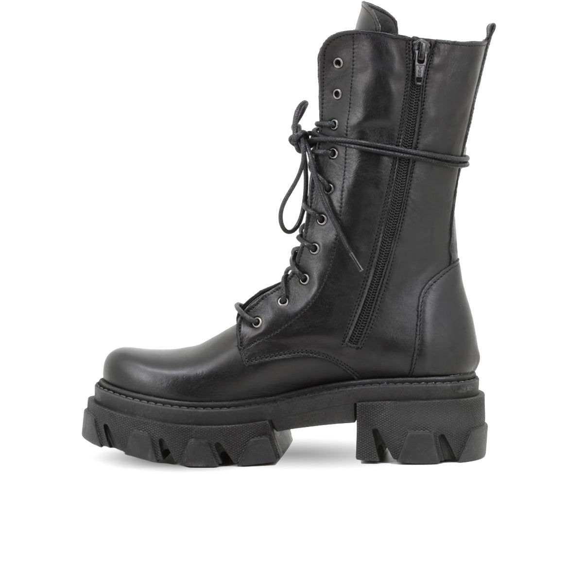 Raffa - Stivali invernali in vera pelle donna NERO