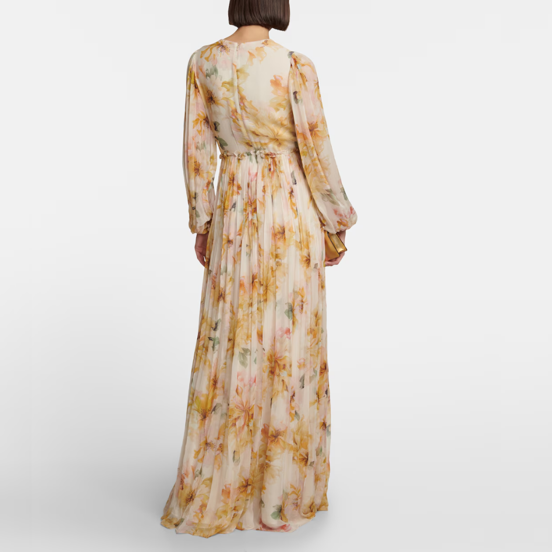 Raimonda - Abito da ballo midi lino seta donna Giallo
