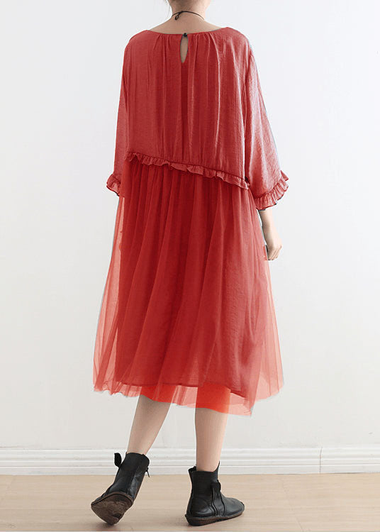 Serena - Vestito lungo estivo in chiffon azzurro donna