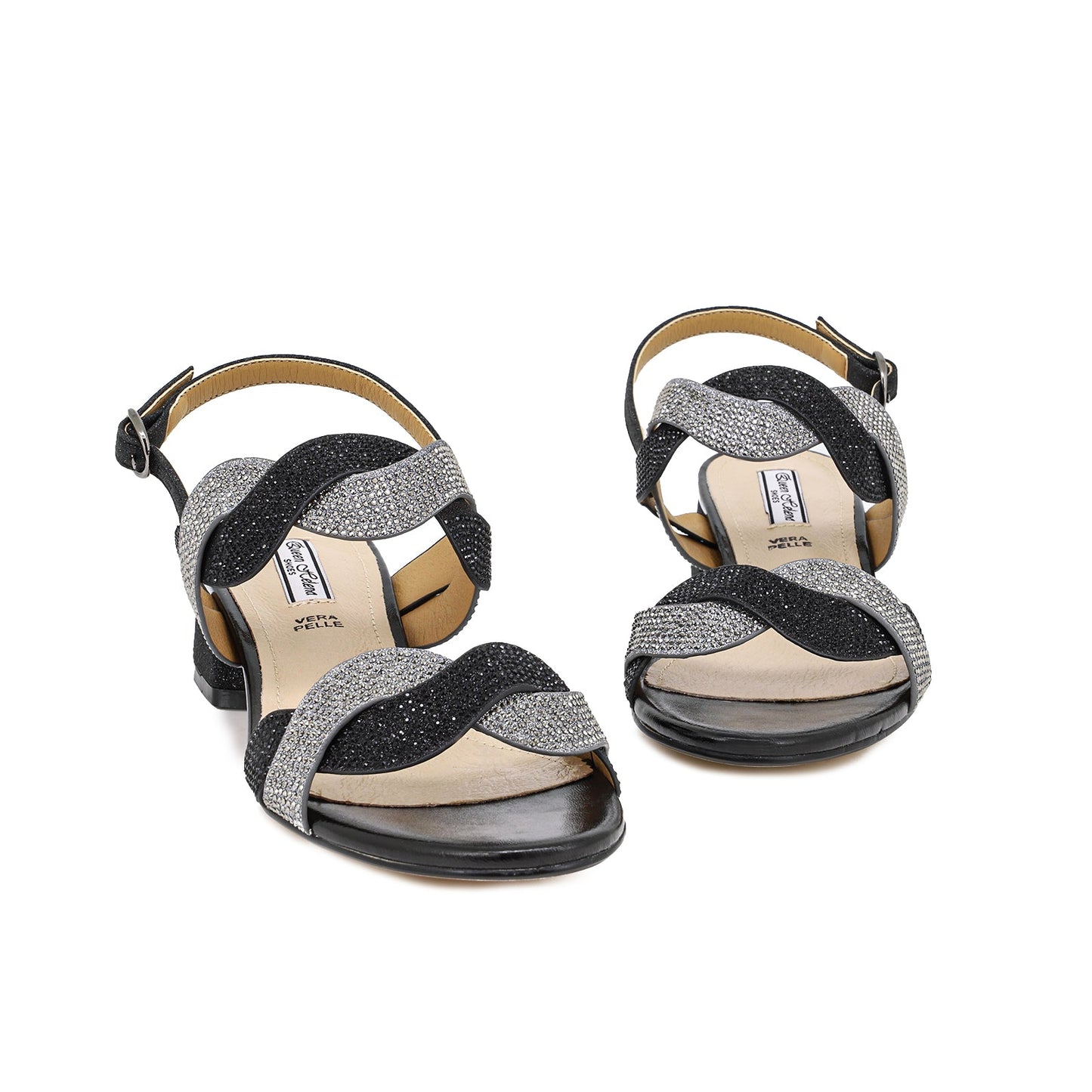 Rita - Sandali con tacco a blocco donna NERO