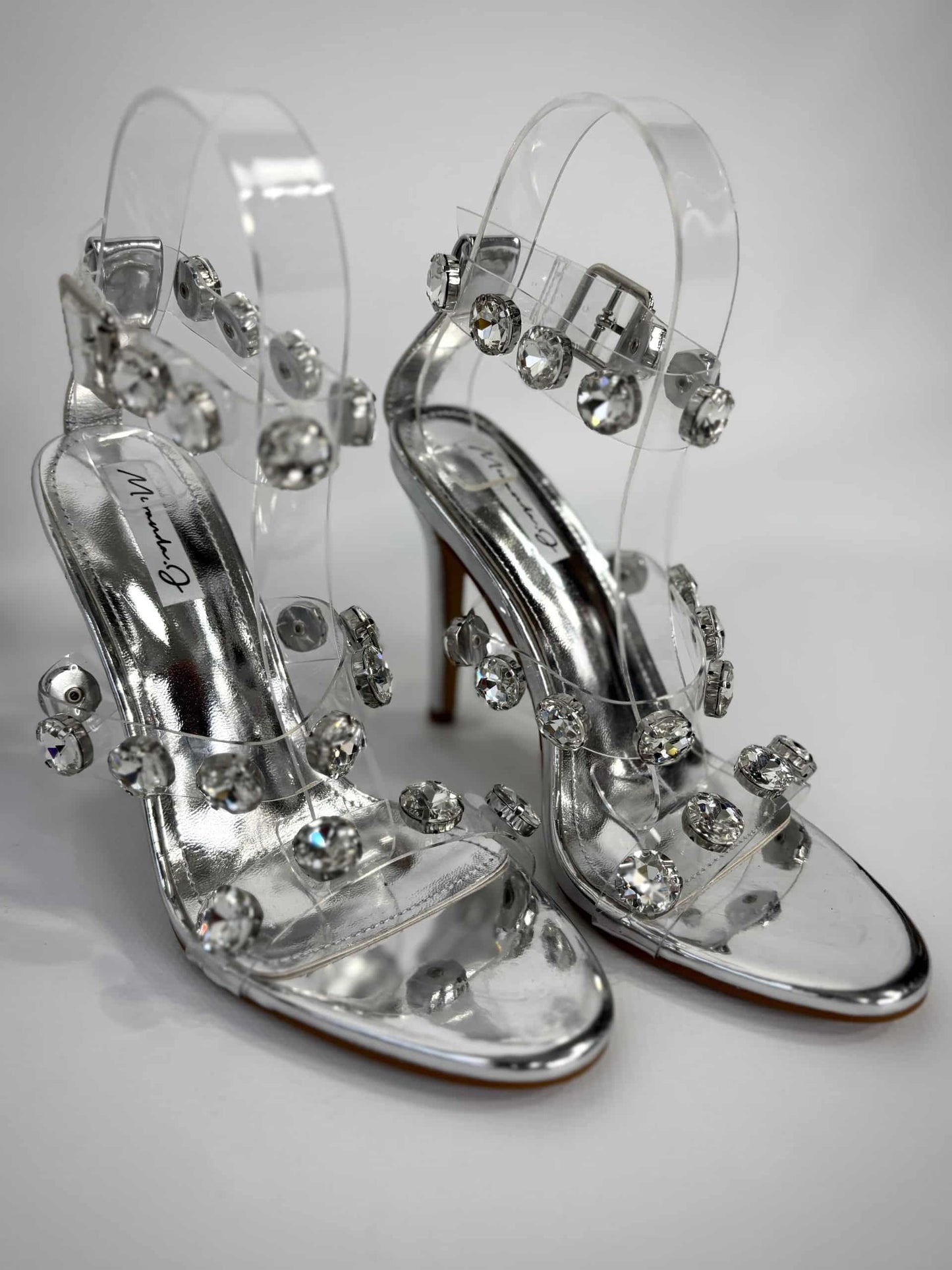 Rosamaria - Sandali eleganti argento con cristalli donna Argento
