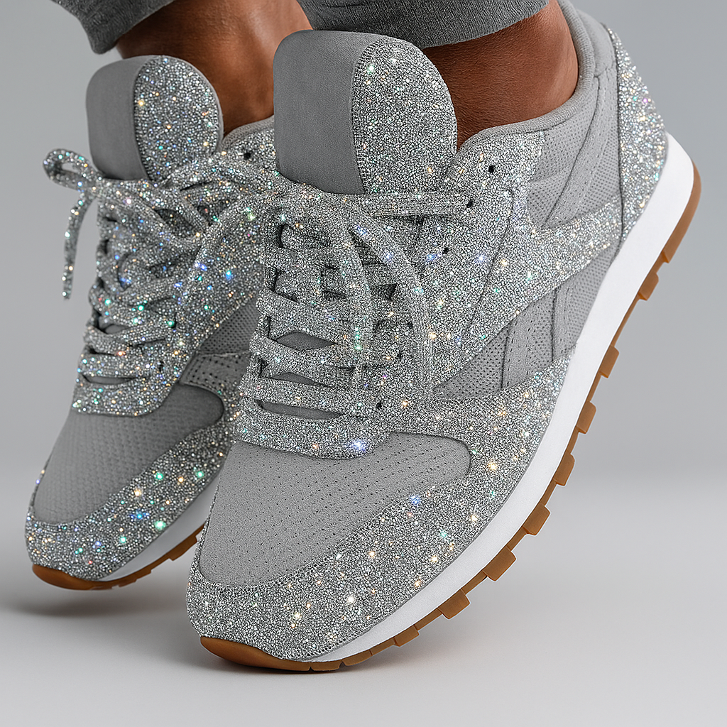 Rosamunde – Sneakers Glitterate da Donna Argento