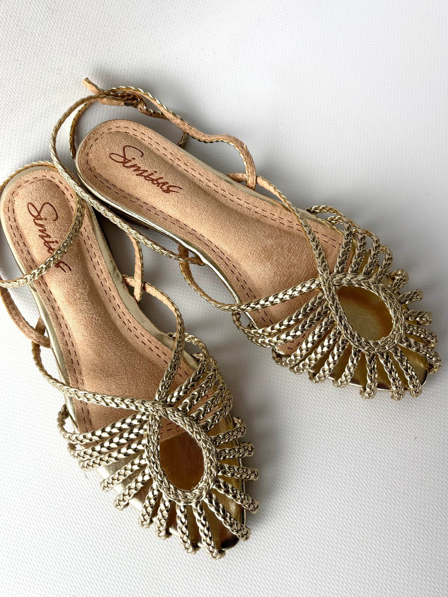 Rosita - Sandali flat oro eleganti da donna Oro