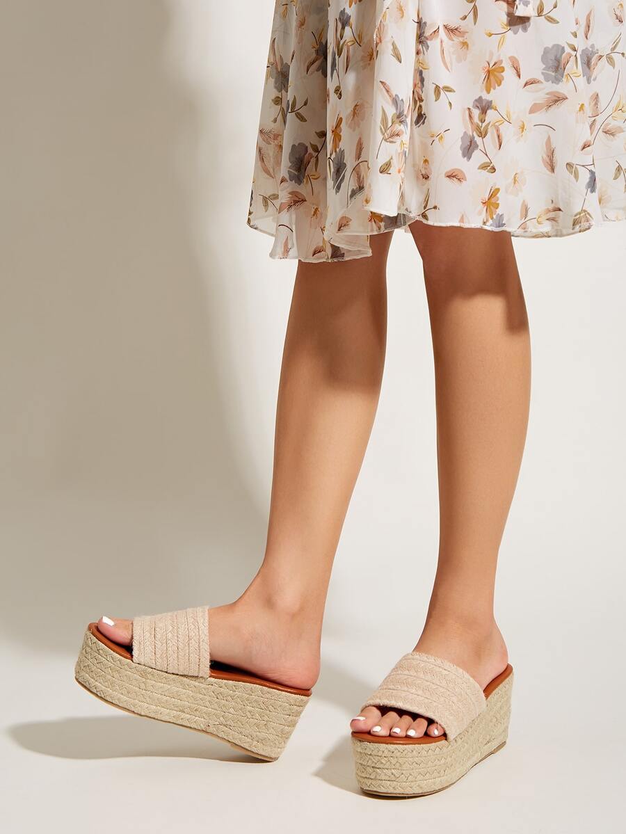 Ruthe – Scarpe con Rialzo in Microfibra con Punta Tonda Donna Albicocca