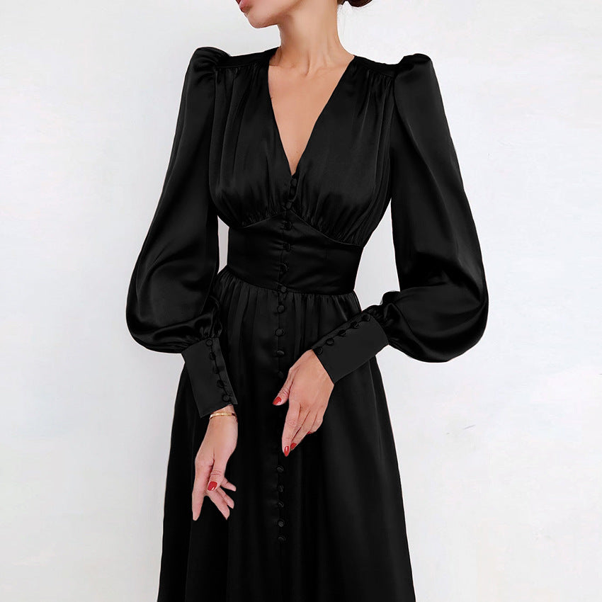 Tinni - Abito midi in raso elegante da donna