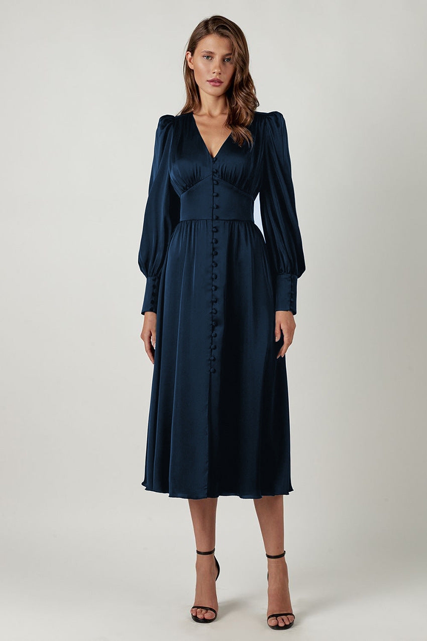 Tinni - Abito midi in raso elegante da donna