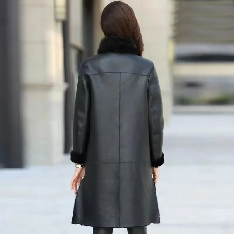 Eda - Giacca classica da donna in vera pelle