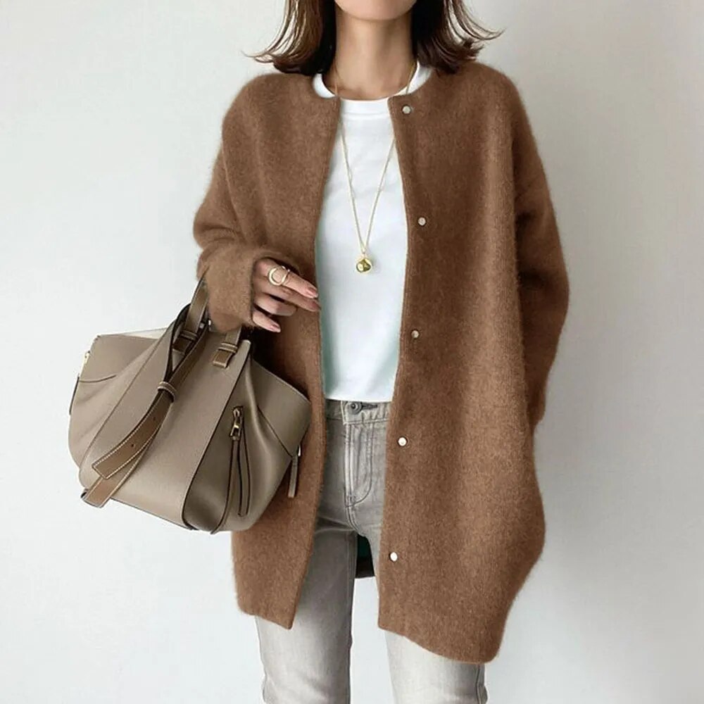 Silvia - Cardigan in Maglia con Chiusura a Bottoni