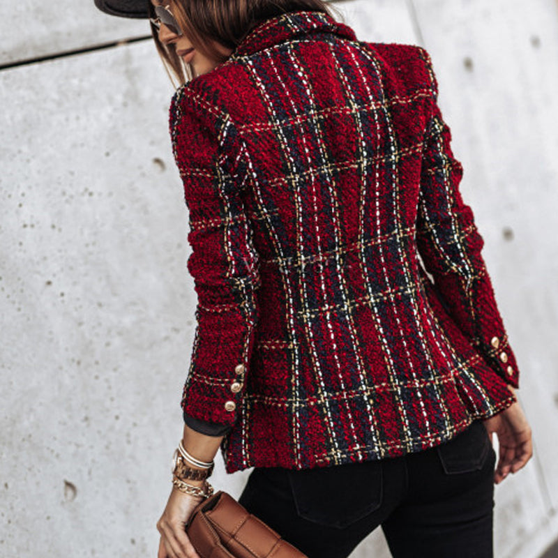 Umberta - Blazer a Quadri Autunnale e Senza Tempo da Donna
