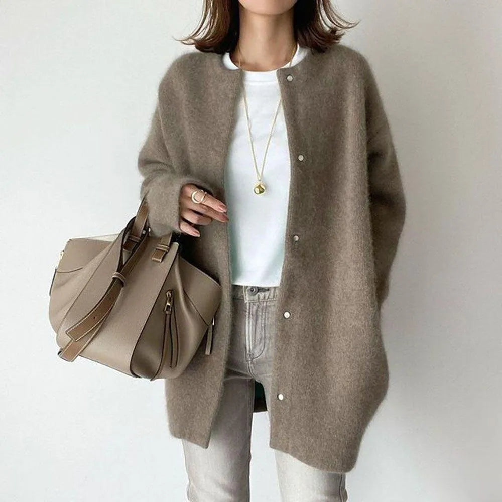 Silvia - Cardigan in Maglia con Chiusura a Bottoni