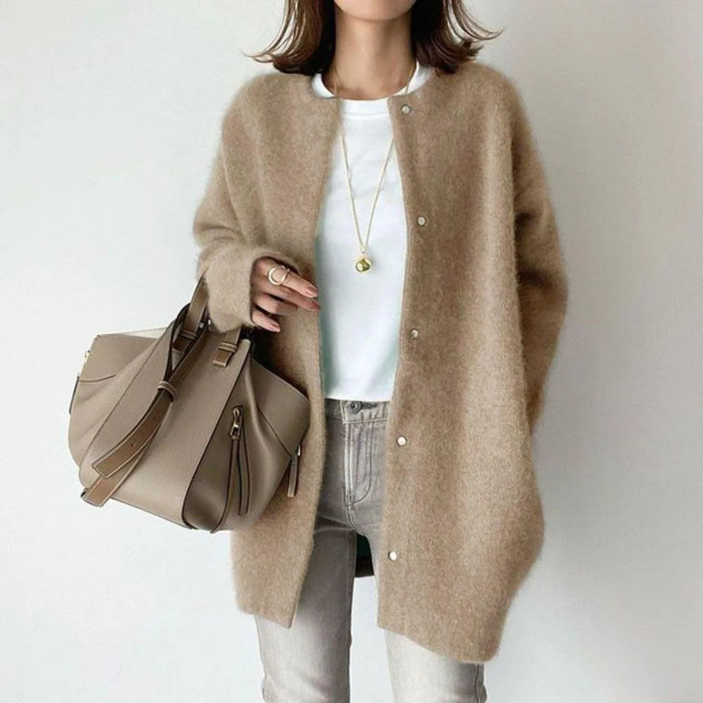 Silvia - Cardigan in Maglia con Chiusura a Bottoni