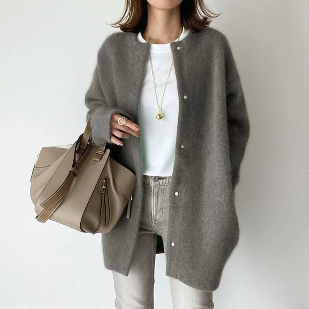 Silvia - Cardigan in Maglia con Chiusura a Bottoni