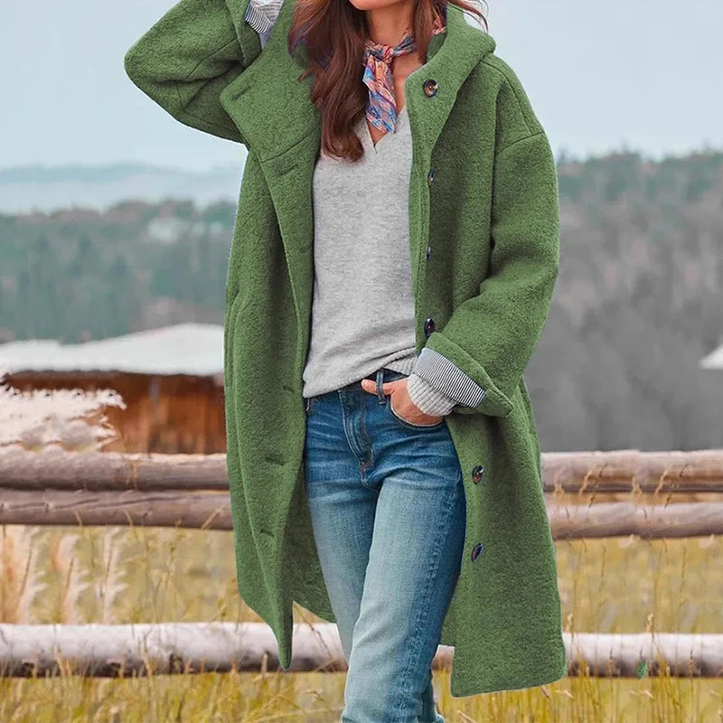 Anna – Cappotto Elegante Donna con Cappuccio Invernale
