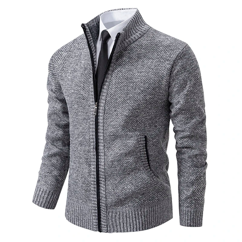 Dino - Cardigan Uomo Con Zip Stile Moderno