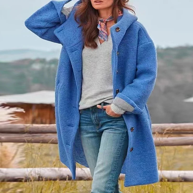 Anna – Cappotto Elegante Donna con Cappuccio Invernale