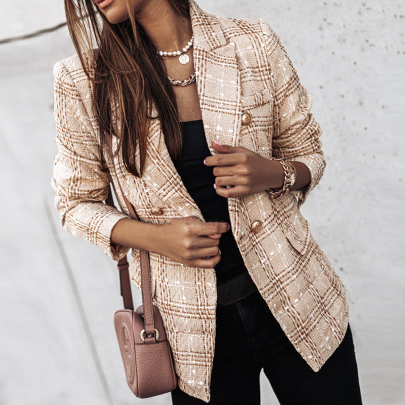 Umberta - Blazer a Quadri Autunnale e Senza Tempo da Donna