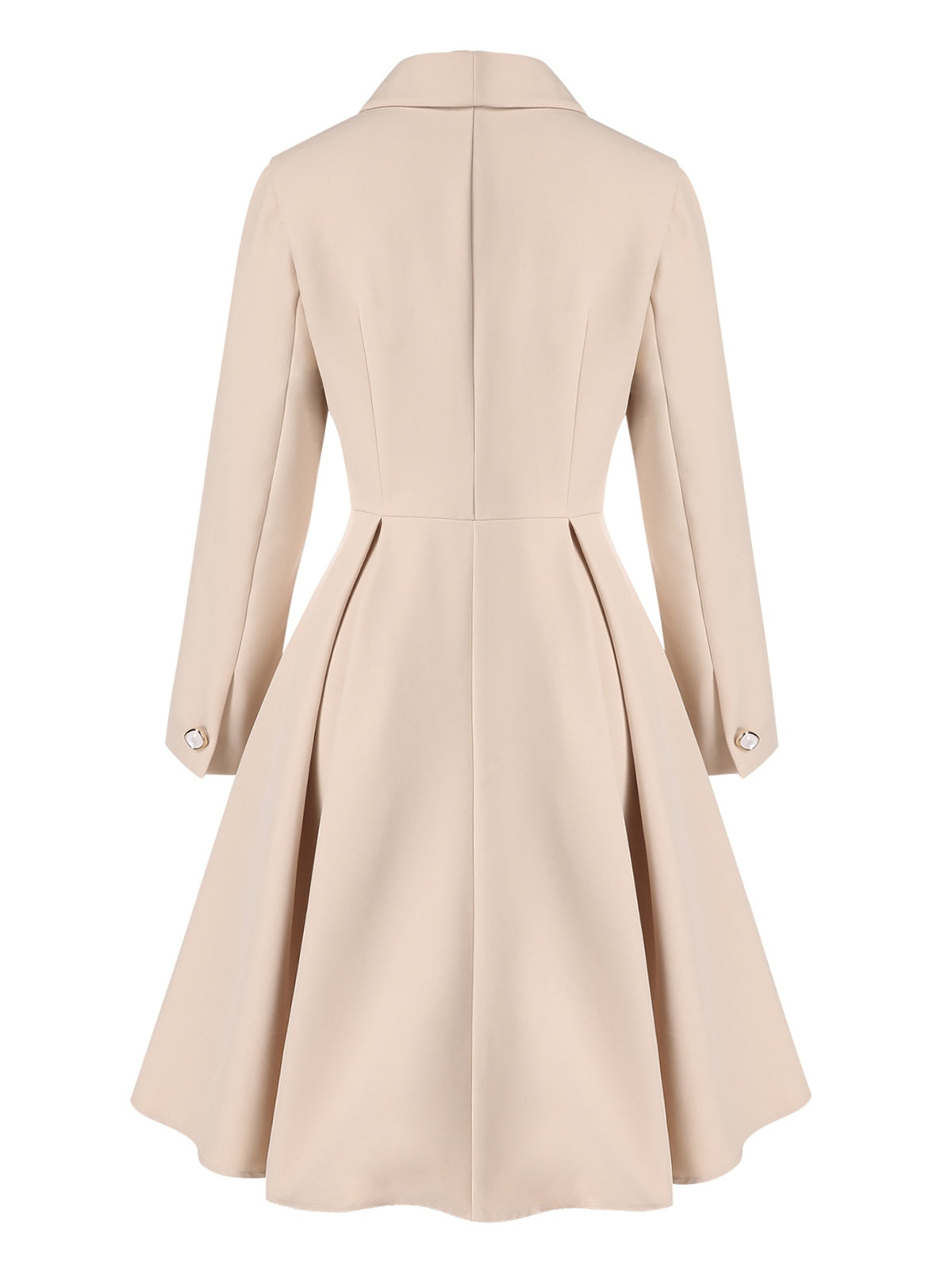 Ezia - Cappotto color crema con collo a scialle
