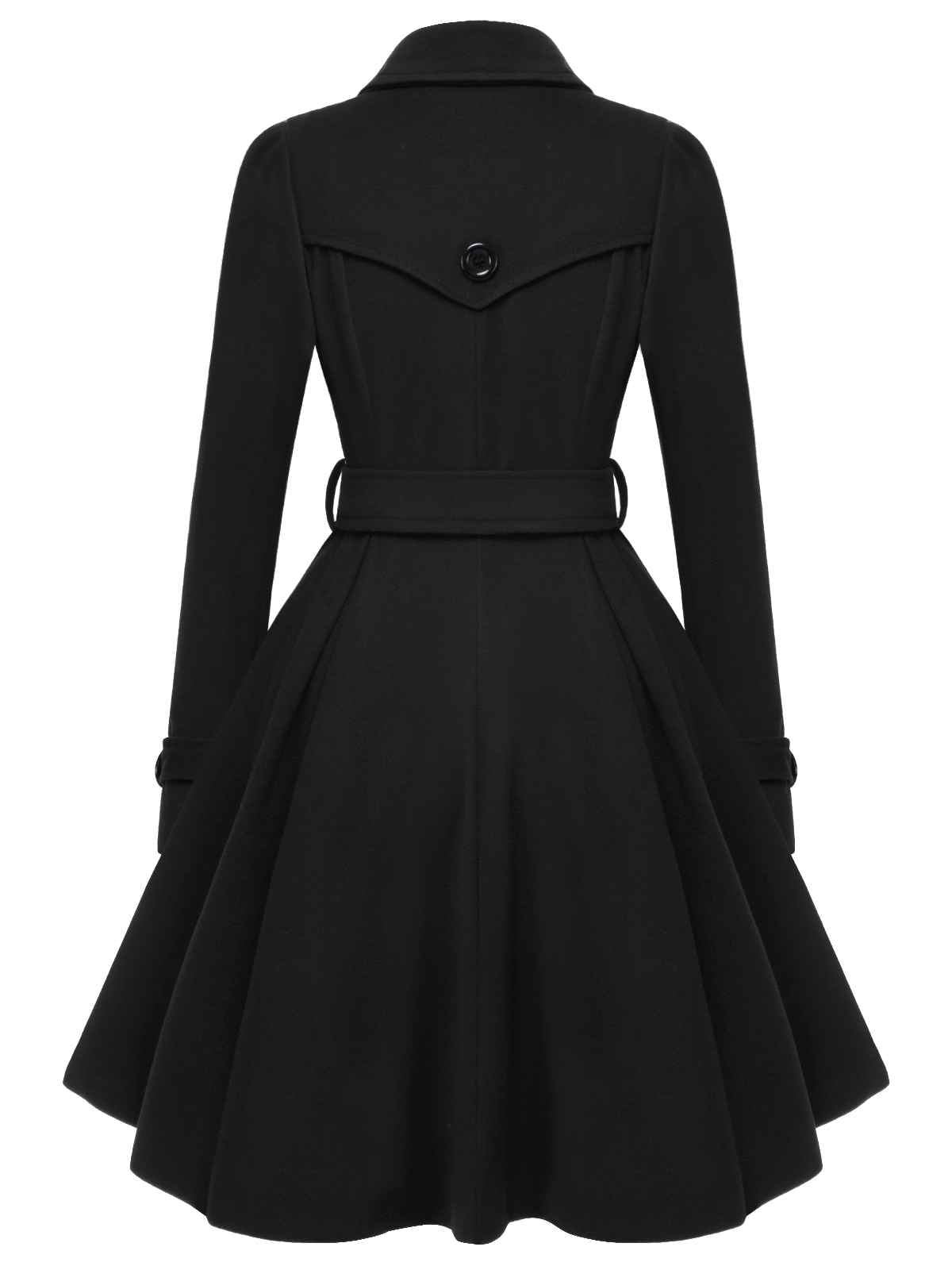 Eva - Cappotto slim monocromo con revers elegante
