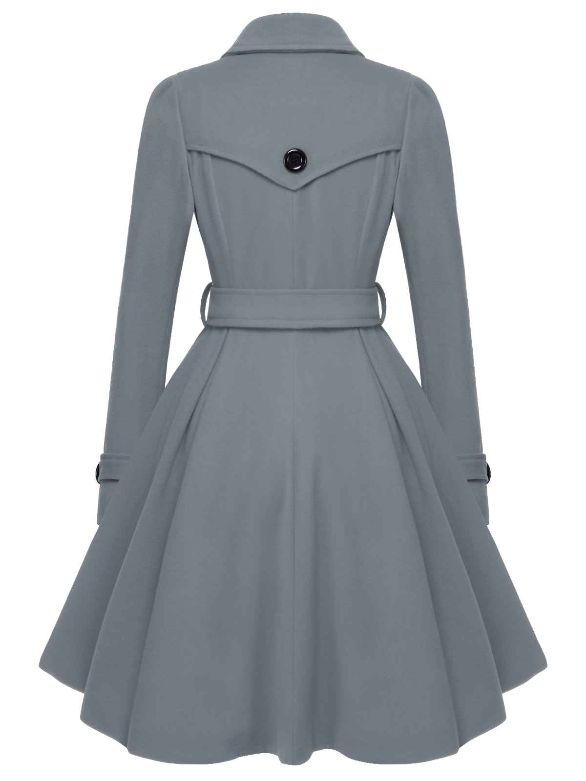 Eva - Cappotto slim monocromo con revers elegante