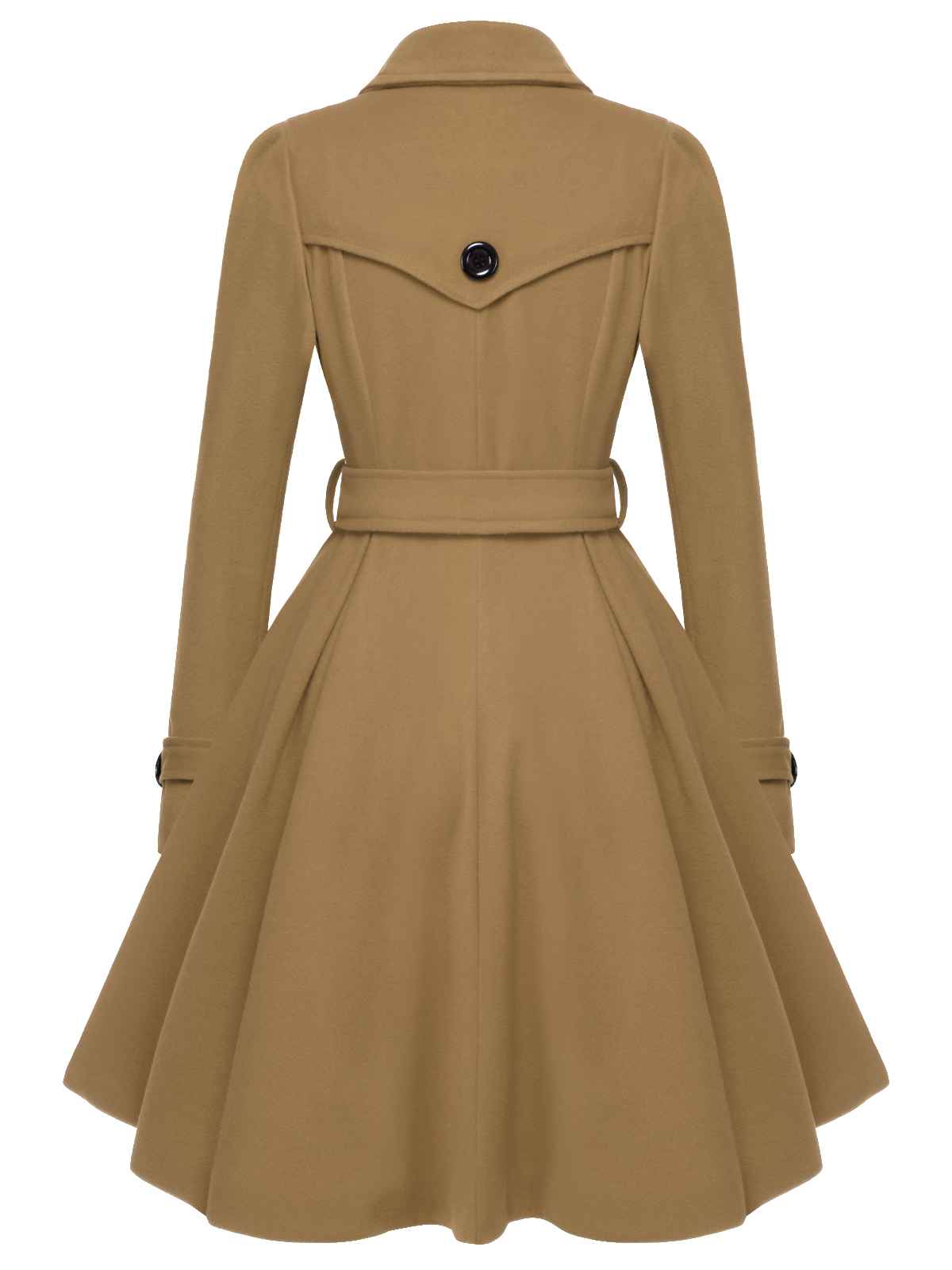 Eva - Cappotto slim monocromo con revers elegante