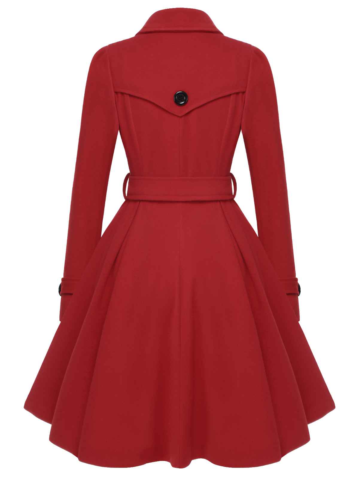 Eva - Cappotto slim monocromo con revers elegante