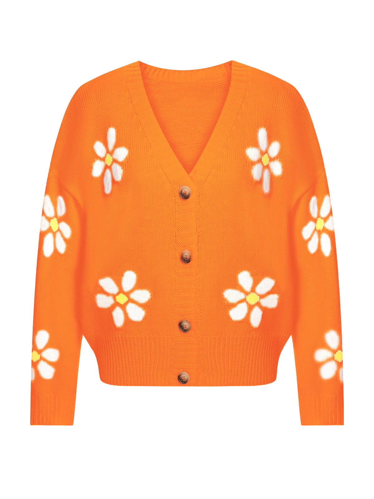 Eralda - Cardigan in maglia jacquard con fiori