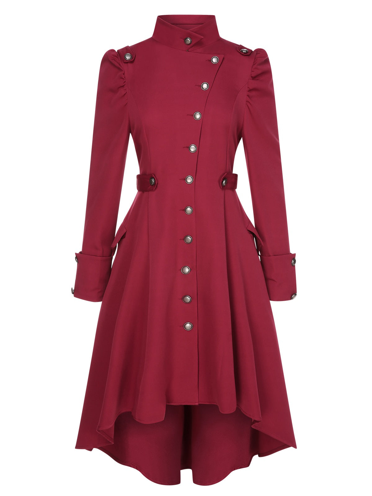 Fabiana - Cappotto con colletto alto e bottoni