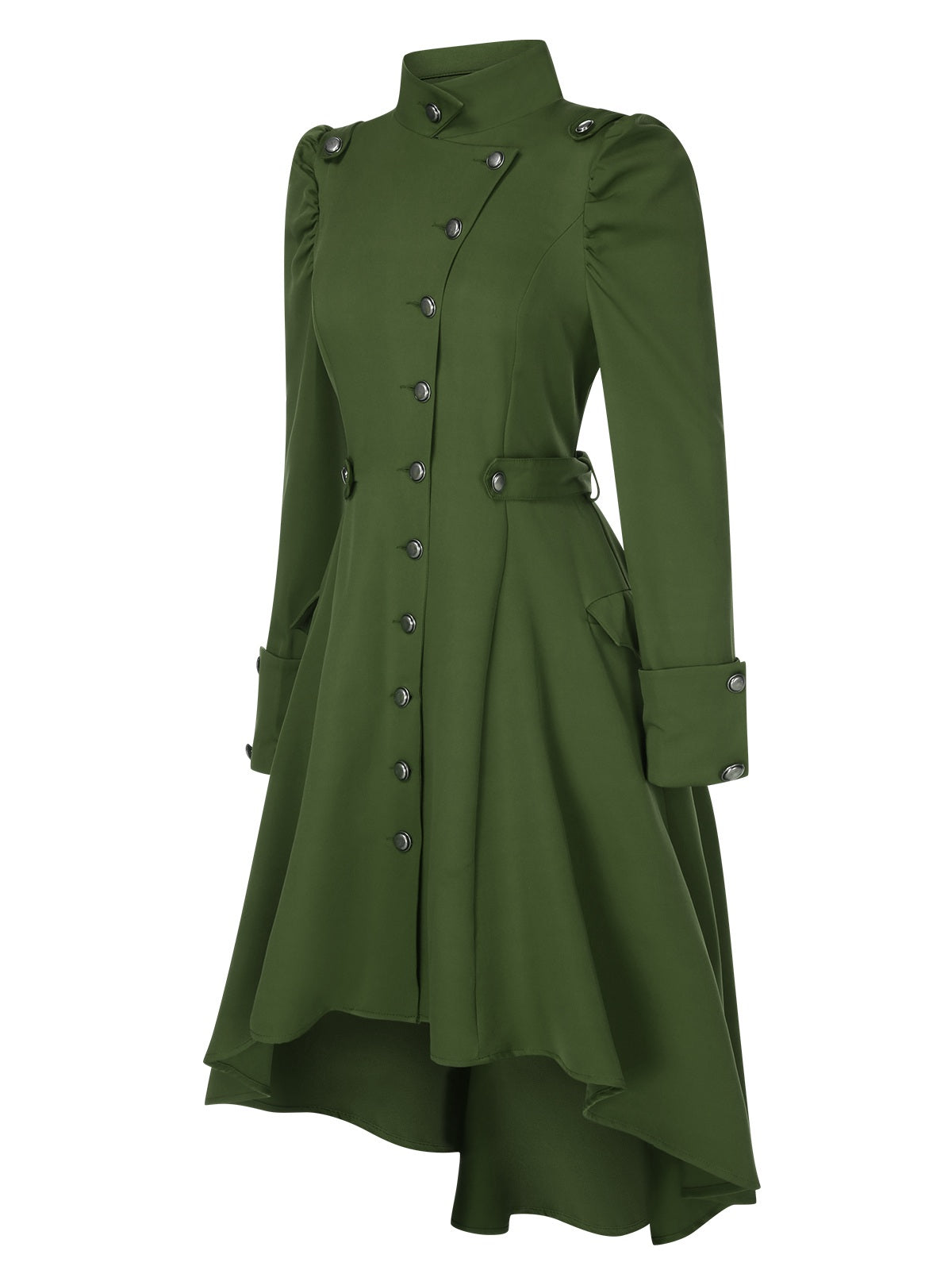 Fabiana - Cappotto con colletto alto e bottoni