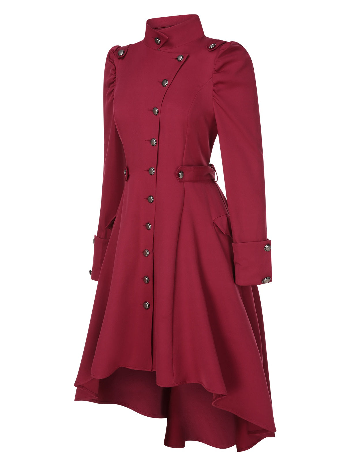Fabiana - Cappotto con colletto alto e bottoni