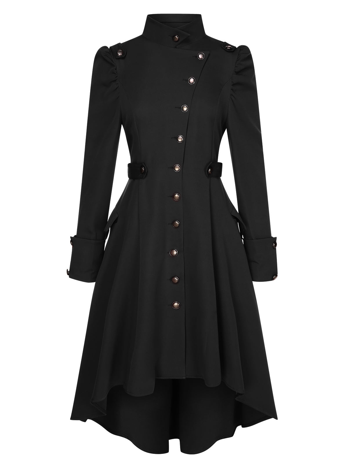 Fabiana - Cappotto con colletto alto e bottoni