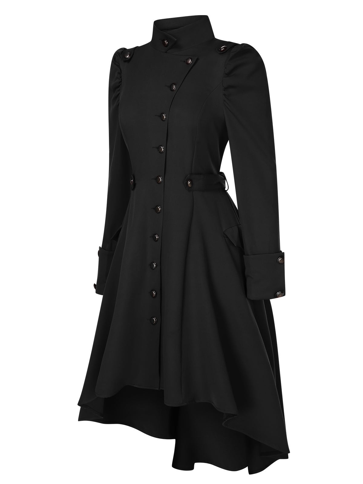 Fabiana - Cappotto con colletto alto e bottoni