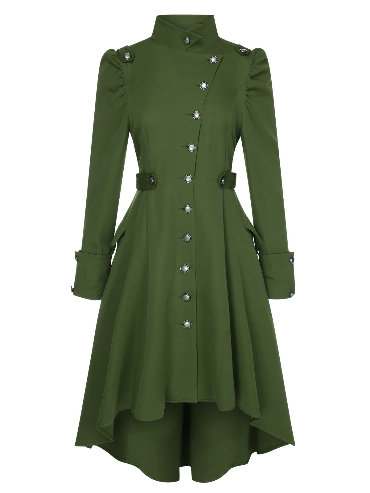 Fabiana - Cappotto con colletto alto e bottoni